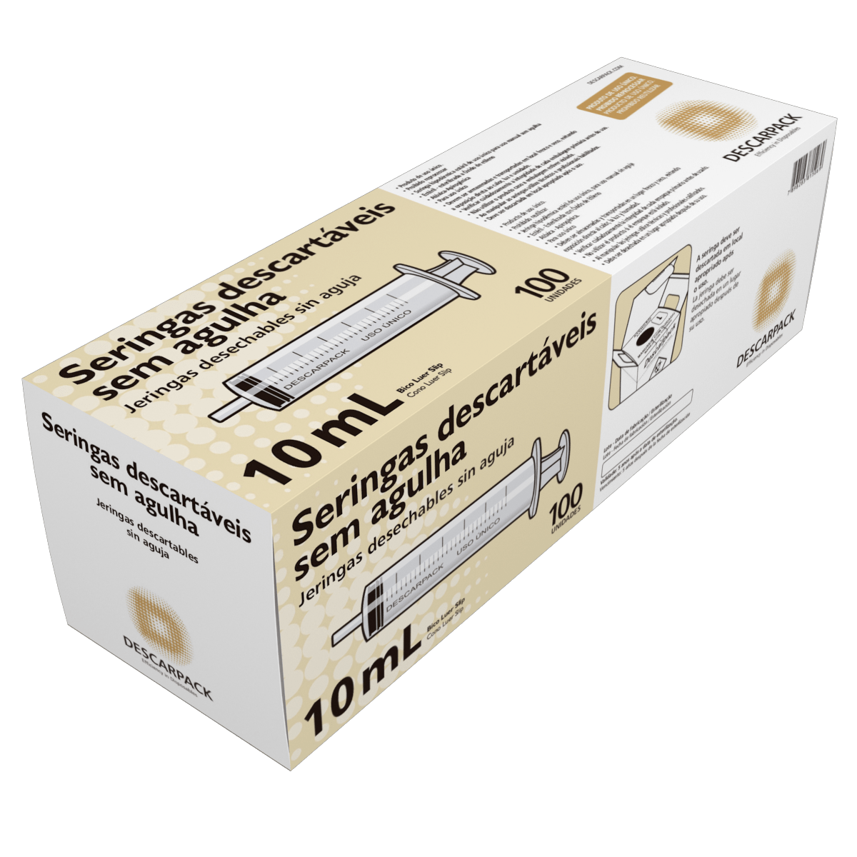 seringa ml sem agulha luer slip