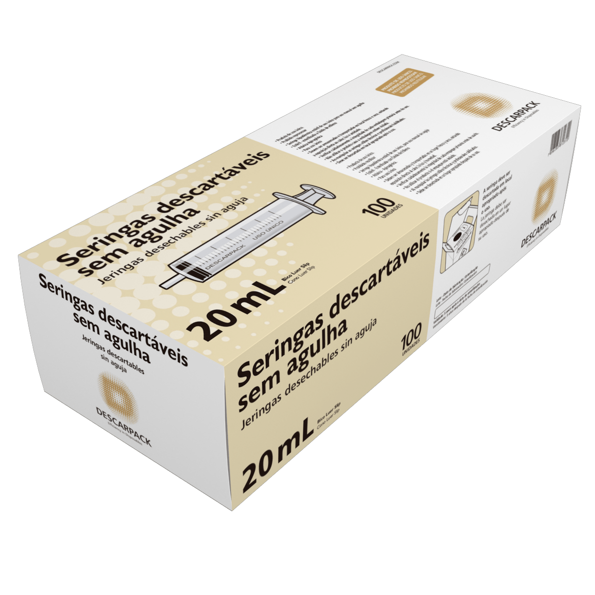 seringa ml sem agulha luer slip