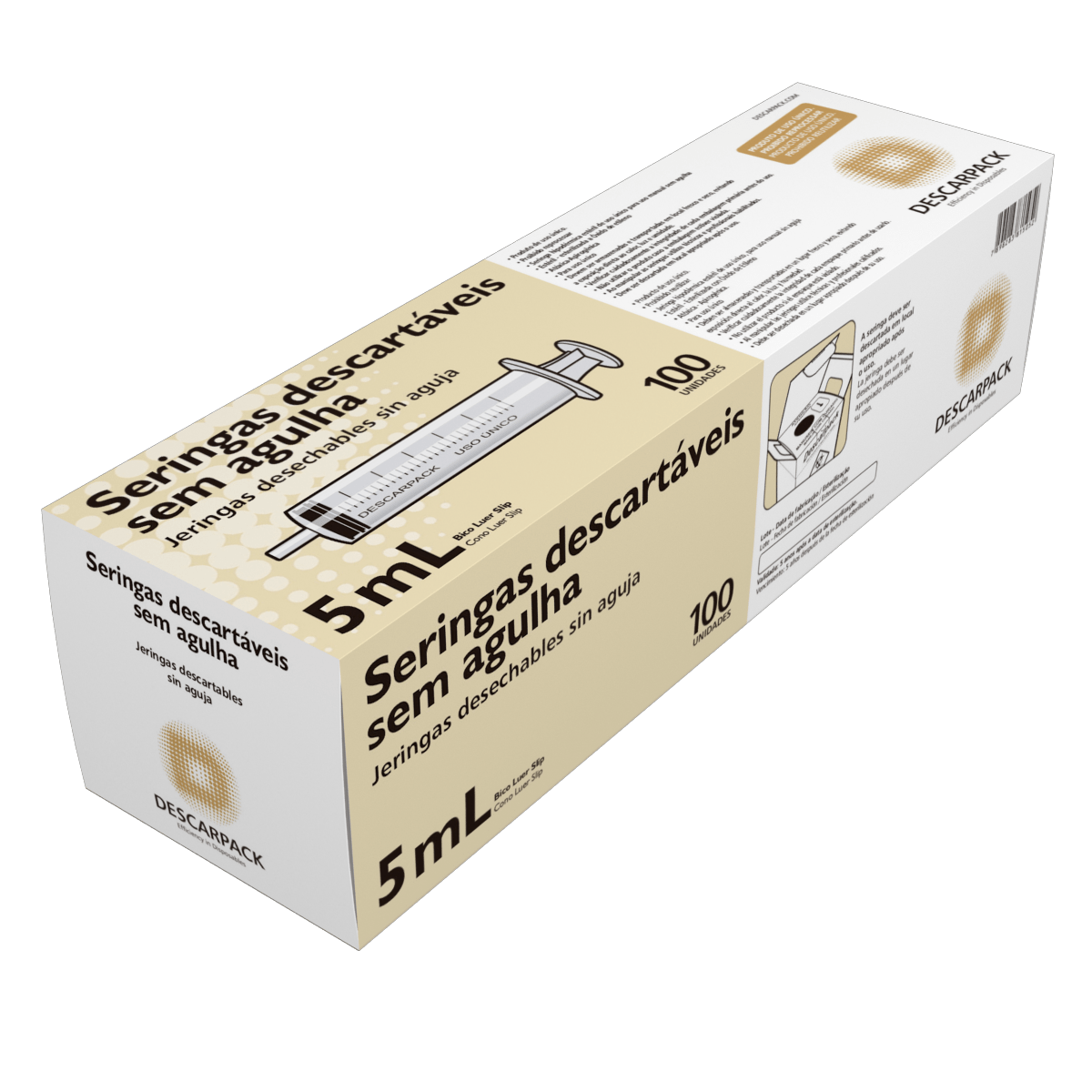 seringa ml sem agulha luer slip