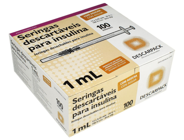 Seringa Descartável de Insulina Descarpack