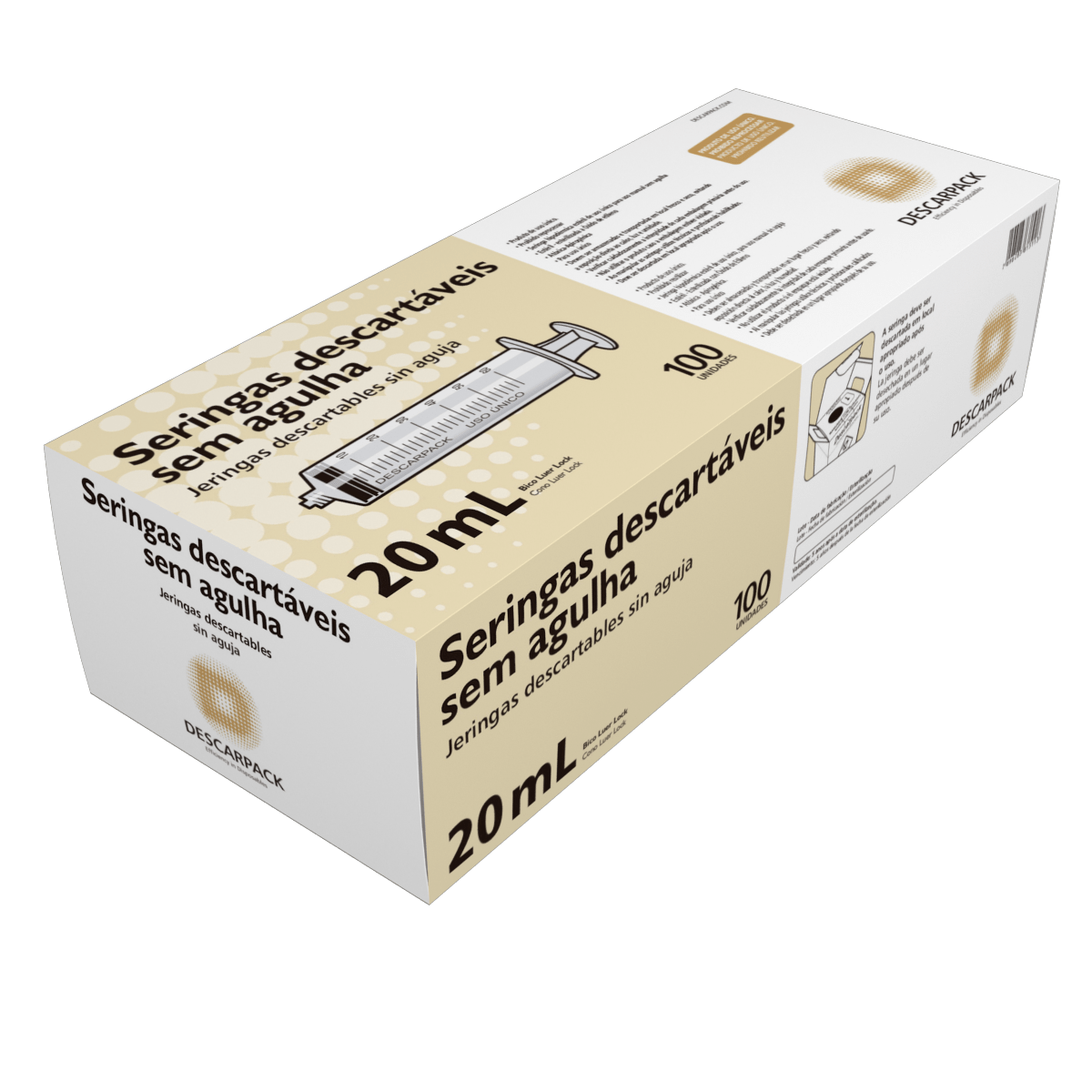 seringa ml sem agulha luer lock