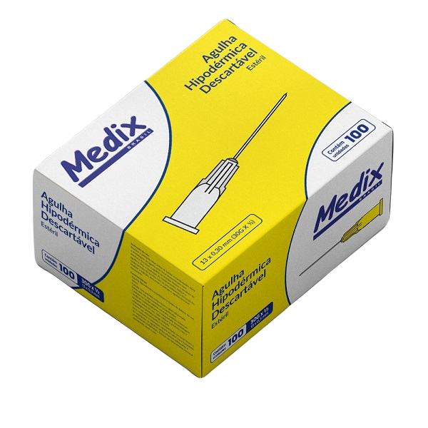 agulha hipodermica caixa amarela