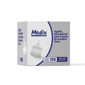 Agulha para Caneta de Insulina 31G 5MM CINZA Medix