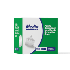 Agulha para Caneta de Insulina 31G 8MM Verde Medix