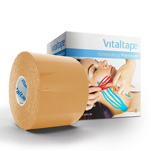 Bandagem Elástica Bege Kinesiology Premium 5cm x 5m Vital Tape