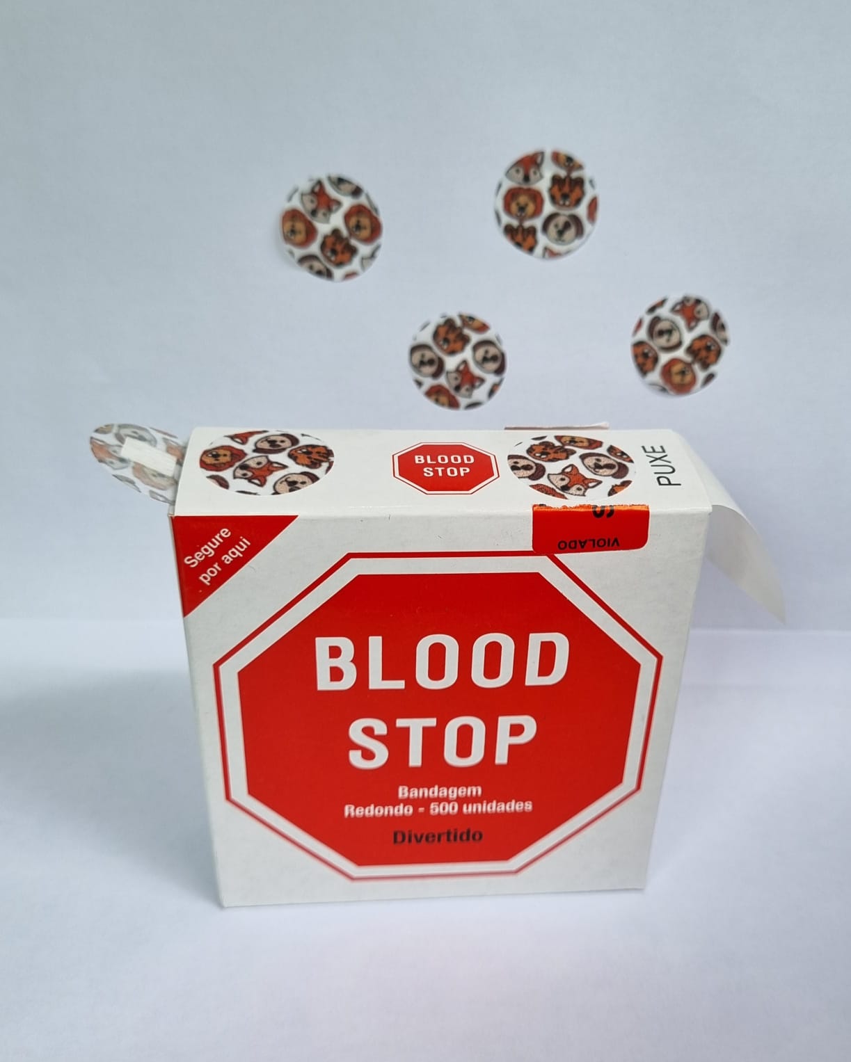 BLOOD STOP DIVERTIDO FUNDO BRANCO