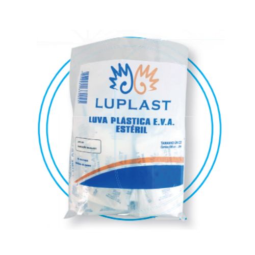 Luva Plástica E.V.A. Estéril LUPLAST