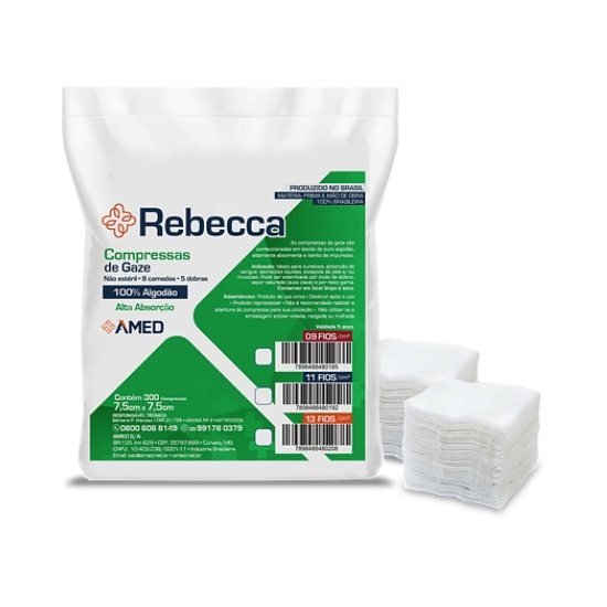 Compressa de Gaze Rebecca 9 Fios Amed